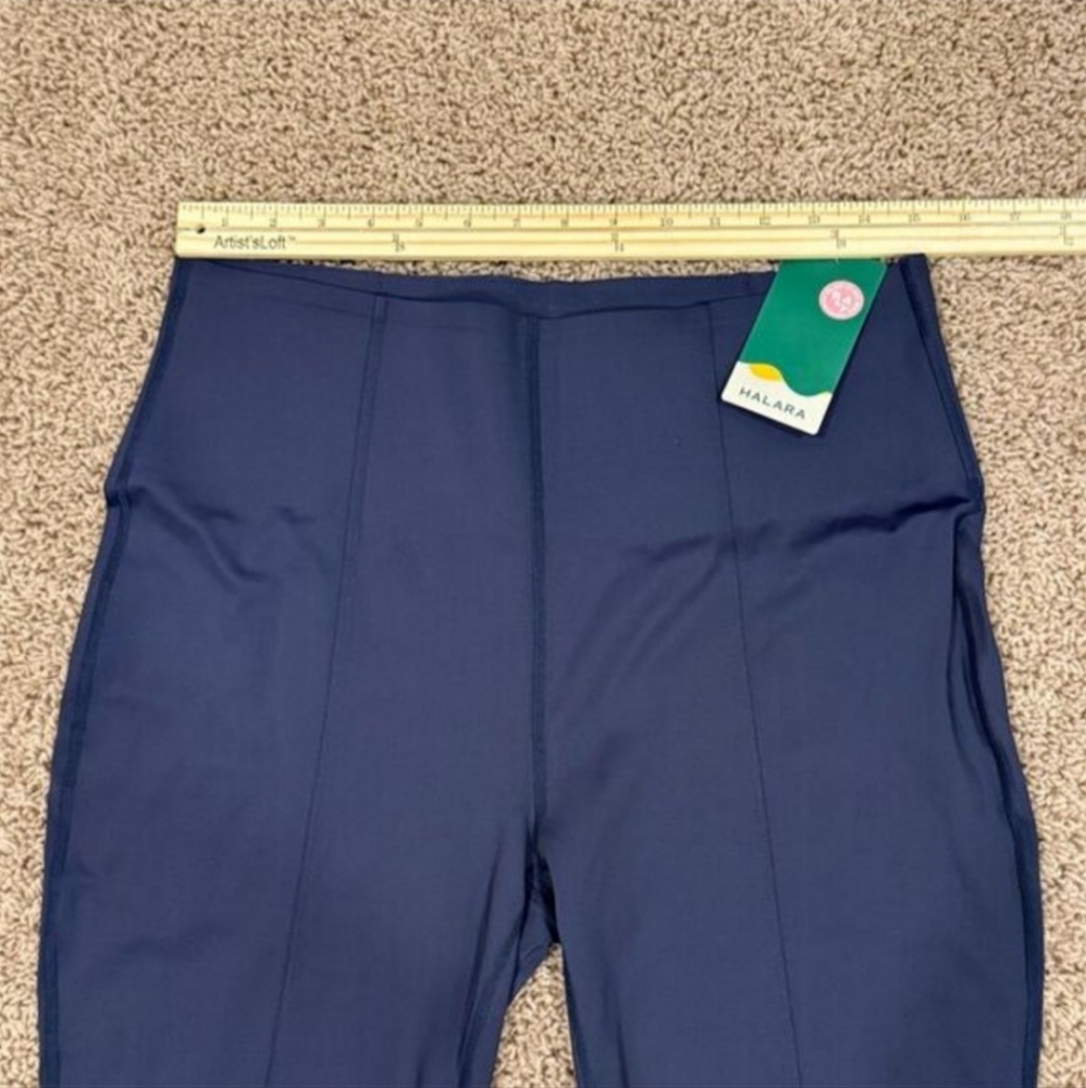 Halara Womens Pants Size XL High Waisted Tummy Control 7/8 Adjustable Hem Blue - Picture 5 of 9